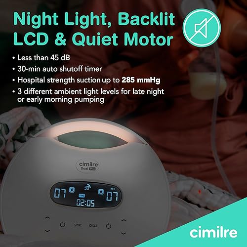 Miniatura 6 de S7 Dual Pro Extractor de leche recargable de Cimilre, sesiones de bomba personalizables con motores duales, múltiples velocidades de ciclo y niveles