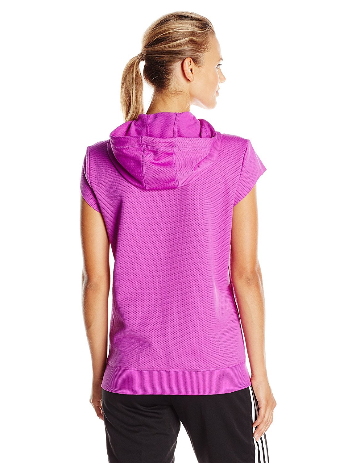 adidas short sleeve hoodie women's