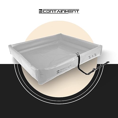 Miniatura 2 de 2nd Containment Estanque plegable para patos  Mini berma portátil para contención de derrames  PVC de 22 onzas, 3 x 3 x 6 pulgadas, gris