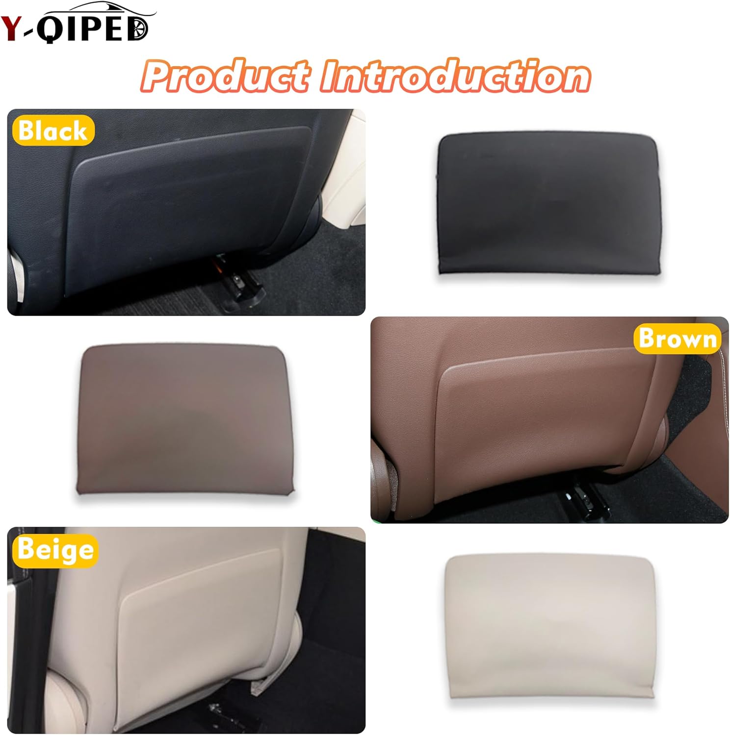 Leather Back Seat Pocket Panel Cover Storage Organizer Backrest Replacement for Mercedes Benz C Class 2014-2021/E 2016-2023/GLC 2015-2023/GLE Class 2018-2023 W205 W213 X253 W257 (Black, 1pcs)