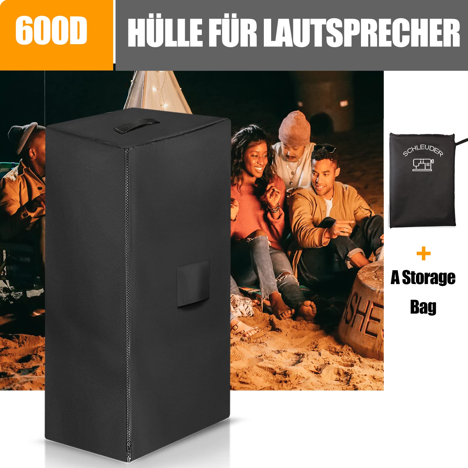 Schleuder Housse de protection pour JBL Partybox 310, JBL Partybox 300 et JBL 200, en tissu Oxford 600D imperméable, housse de haut-parleur, housse de protection contre la poussière, avec poignée