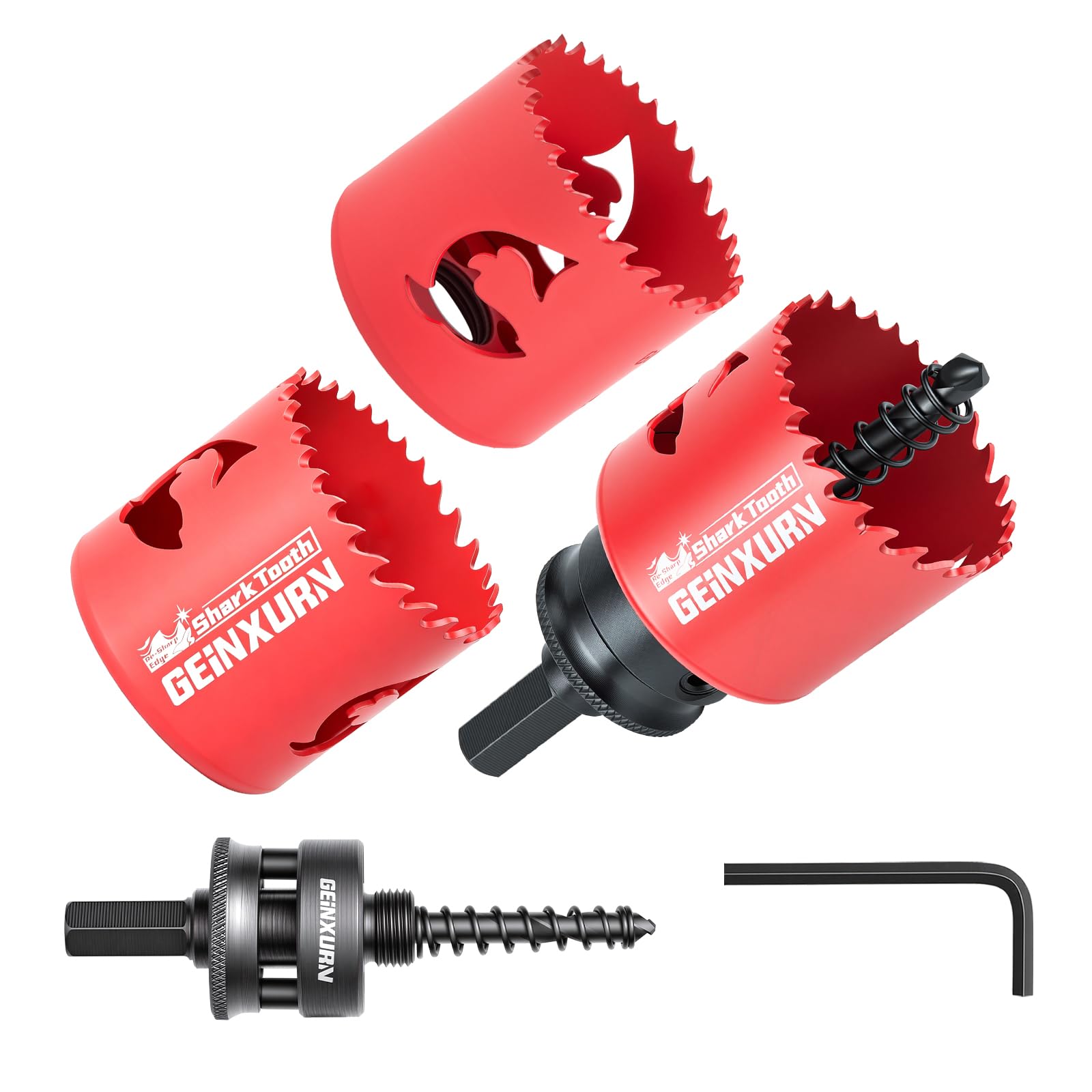 Geinxurn 2-1/2 in(64mm) Hole Saw Set, HSS Bi-Metal Hole Cutt -16
