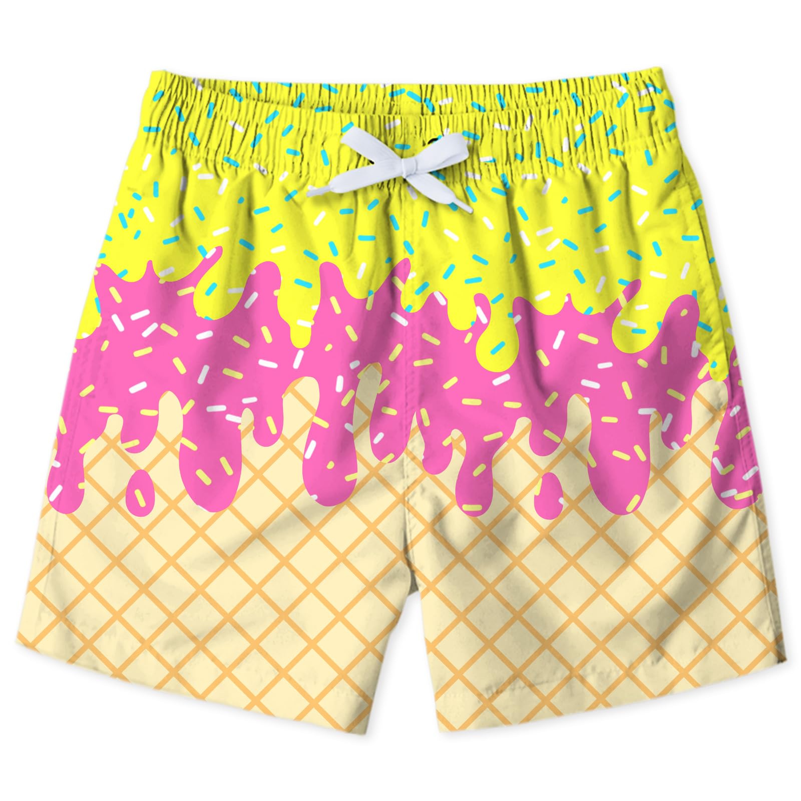 SFreeBo Badehose Jungen 3D Druck Schnelltrocknend Badeshorts Kinder Elastische Taille Schwimmhose Jungen mit Netzfutter Taschen Sommer Urlaub Strandshorts 7-14 Jahre