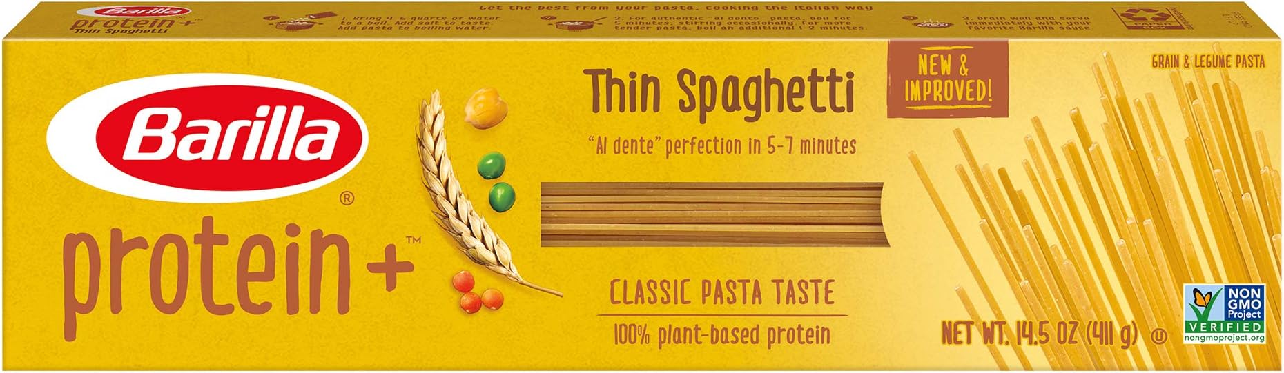 BARILLA Protein+ (Plus) Elbows Pasta, 14.5 Ounce (Pack of