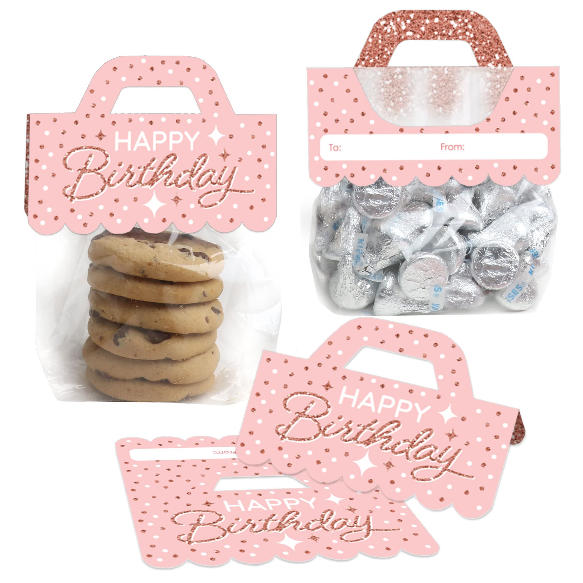 24 Pegatinas Personalizadas De Ángel Rosa Para Bolsas De Gracias – Perfectas Para Fiestas Y Profesores (Tamaño Redondo)