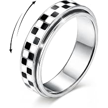 KRFY Anti Stress Ring Edelstahl Anxiety Fidget Ring f r Damen Herren
