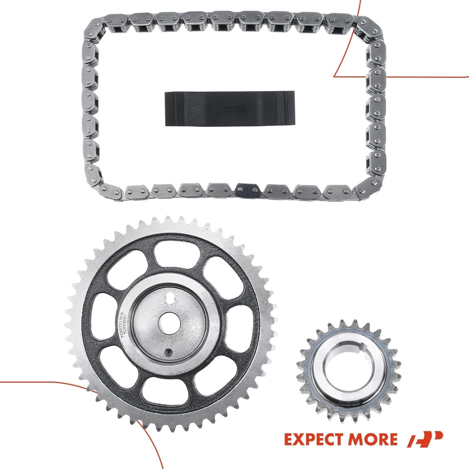 A-Premium 4PCS Engine Timing Chain Kit W/Sprocket & More [fits OHV, 6Cyl 4.0L] Compatible with Jeep Cherokee 1994-1998, Grand Cherokee 1994-1998, Wrangler 1994 1995 1997 1998, [Vin Code S]