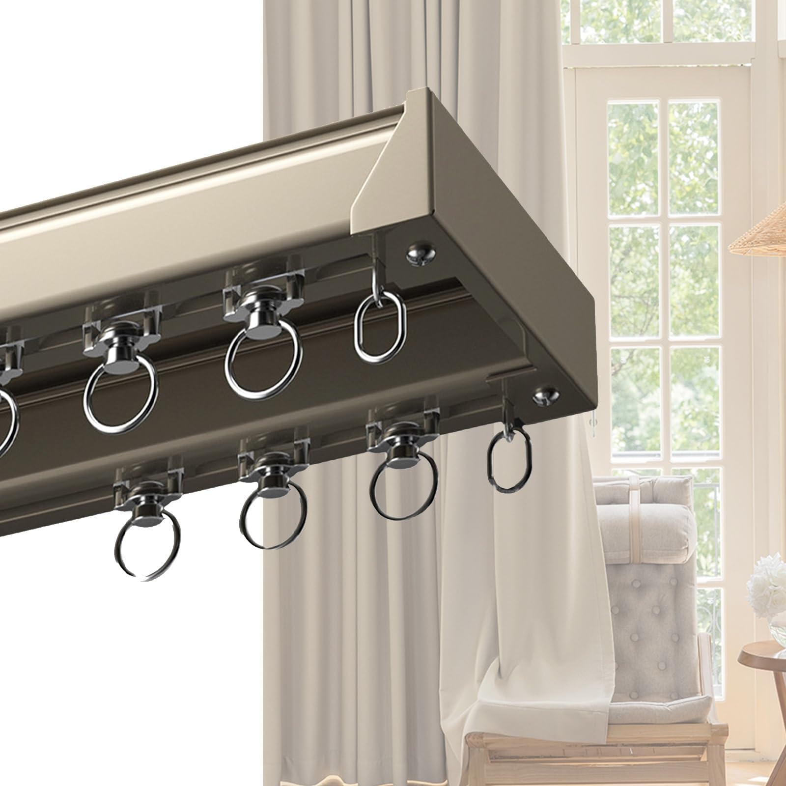 Separadores Ambientes Riel De Cortina De Techo, Sistema De Riel De Cortina  De Aluminio Rieles Para Cortinas De Techo, image size:1600x1600