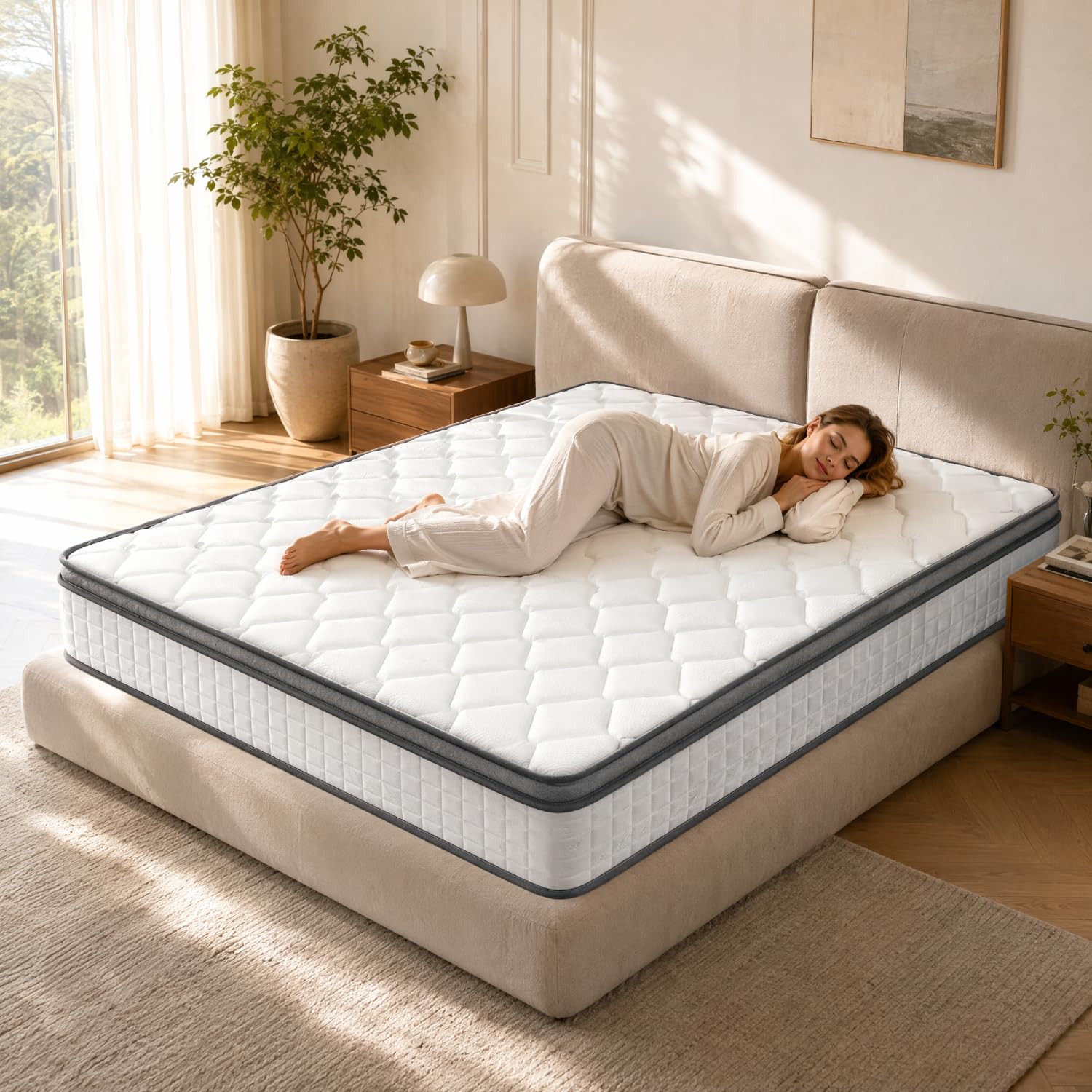 Photo 1 of VEXVON Memory Foam Mattress, Mattress with Cooling Tencel Cover, Bed-in-a-Box for Cool Sleep and Back Pain Relief  k