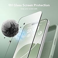 Vista 617 de GONEZ Funda de silicona para iPhone 15 Pro Max, compatible con Magsafe, protector de cámara + protector de pantalla, forro de microfibra suave Negro