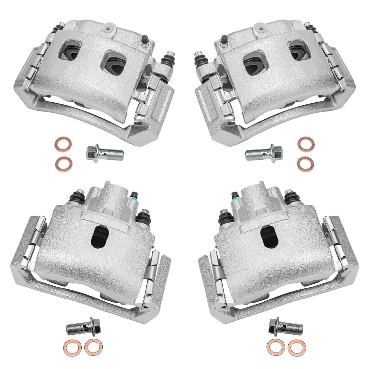 Detroit Axle - 4pc Brake Calipers for 05-06 Dodge Durango 02-05 Ram 1500