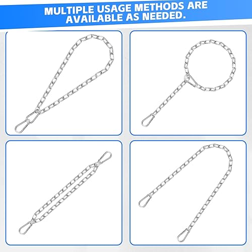 Miniatura 5 de Heavy Duty Stainless Steel Chains, 550LB Punching Bag Chain with Carabiners, Heavy Bag Chain for Boxing Punching Bags Hanging Chair Hammocks Swing