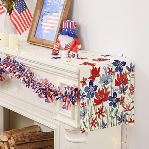 Miniatura 3 de Manteles individuales del 4 de julio, manteles individuales patrióticos del 4 de julio, decoración de Estados Unidos, decoración de mesa para