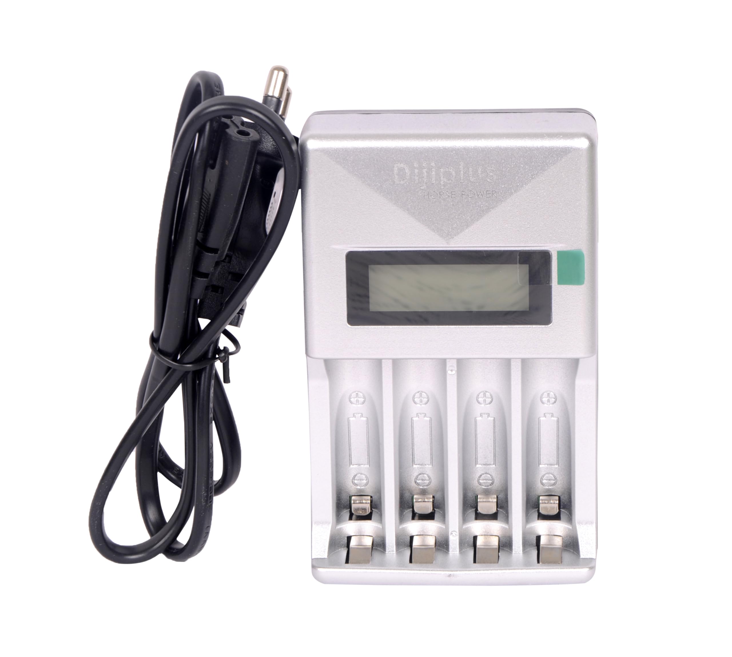 Smart LCD Cell Charger Ultra Fast for AA and AAA Ni-mh Rechargeable Batteries for Camera Flashlight Cell (Silver)-image-46
