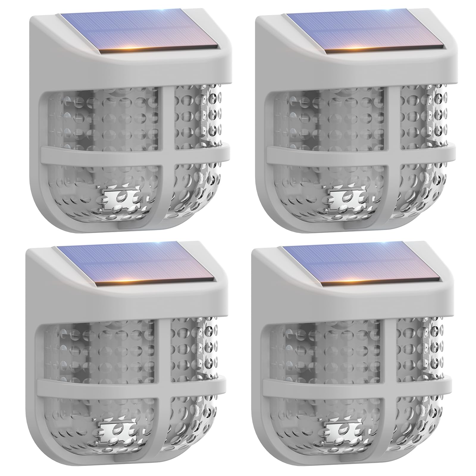 Energetic Solar Powered Garden Lights with Dusk to Dawn Sensors, Gray, 4 Pack