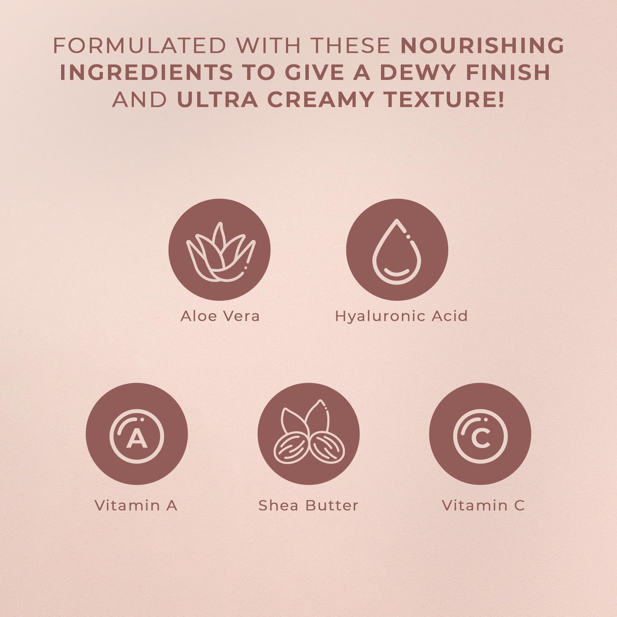 LUNA Silk Foundation in MEDIUM Shade, Contains Hyaluronic Acid, Vitamin C & A, Aloe Vera, and Shea Butter - Image 4