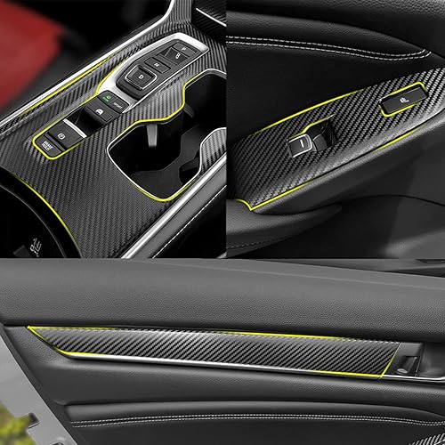 Miniatura 9 de Cubierta de vinilo para consola central para tablero de instrumentos de fibra de carbono, color negro mate, interior precortado, panel de consola,