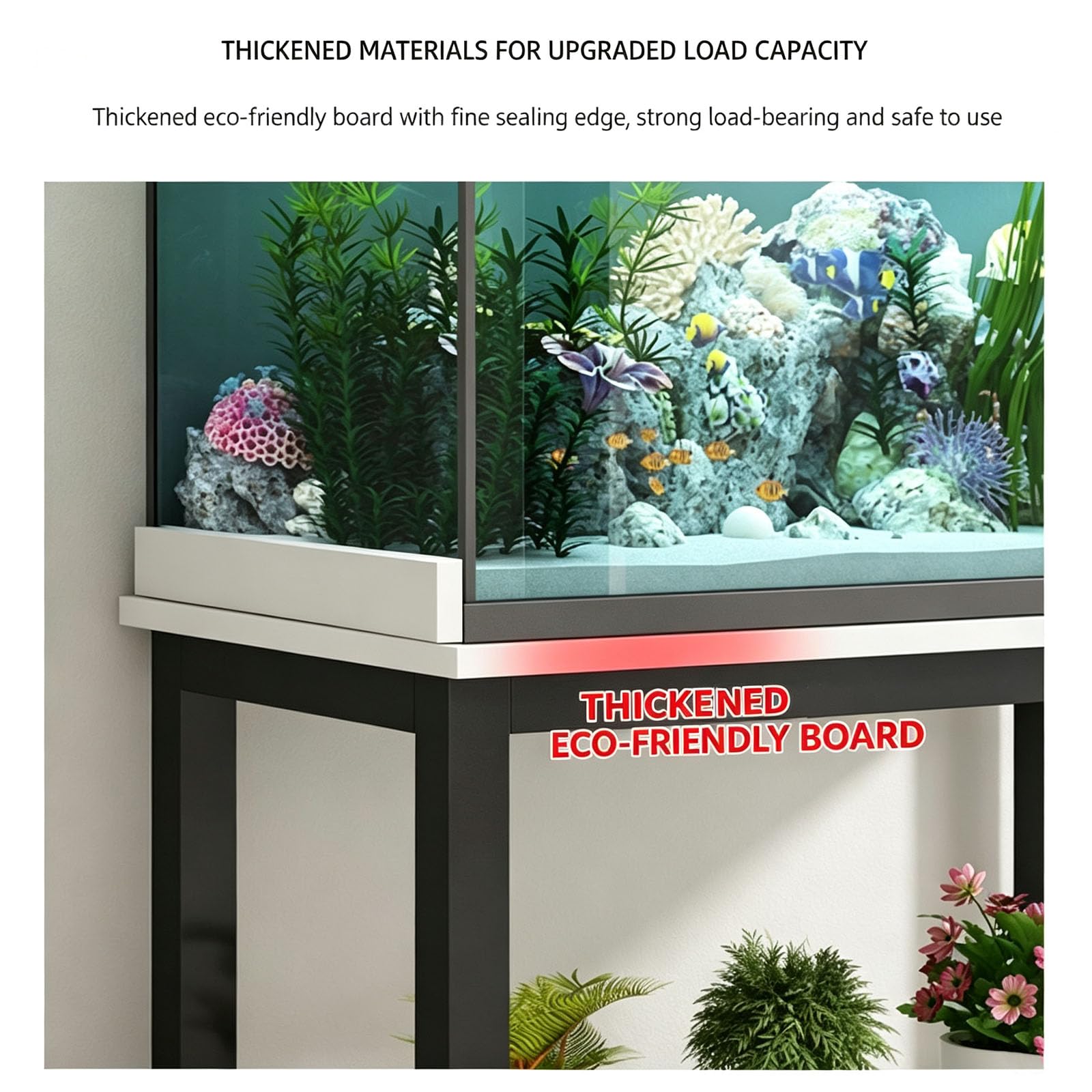 Supporto per Acquario a Due Livelli, Base per Acquario, Tavolino Multiuso Espositore per Piante E Stampante, Ripiano Aperto, Adatto per Camera da Letto, Soggiorno,A,40x30cm(15 3/4" x11 3/4")