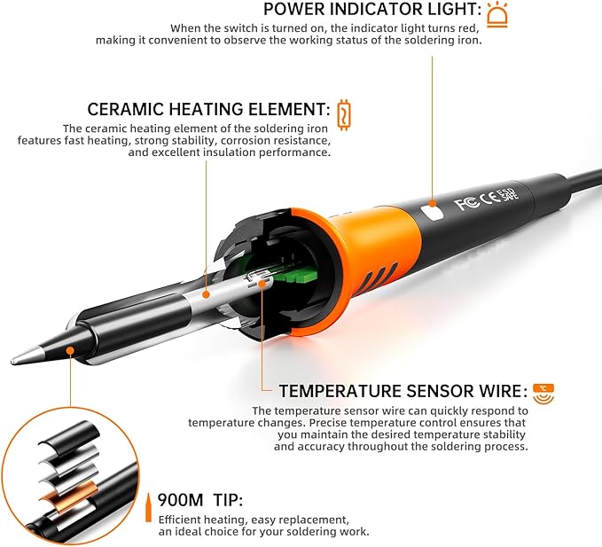 Estación de Soldadura Digital 110V con Control PID y Pantall miniatura 5