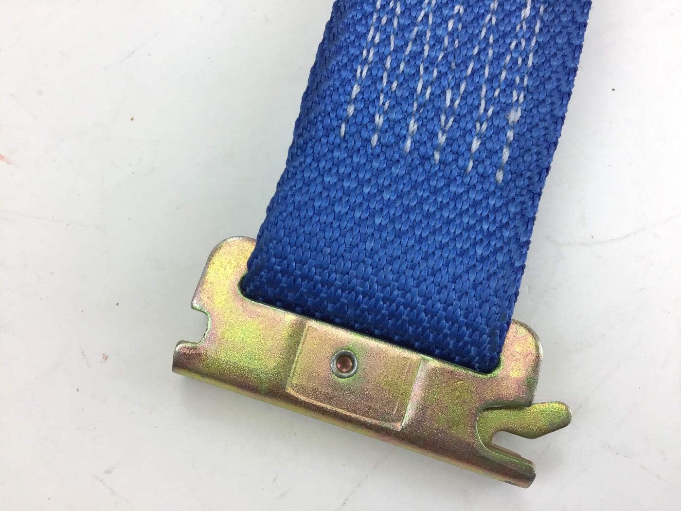 4 Pack Ultimate Horizontal E-Track Wheel Strap in RED Diamond Weave with Bag (Blue)
