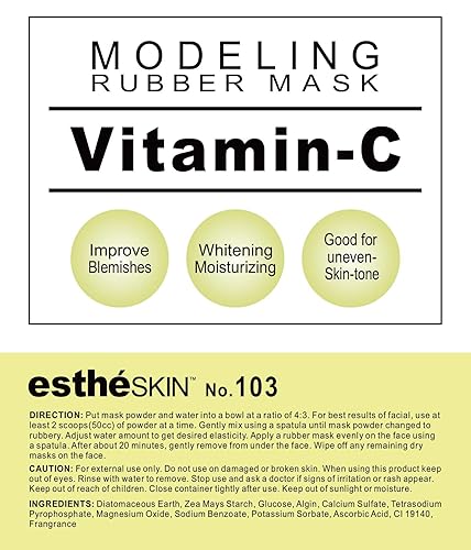 Miniatura 3 de Paquete de 2 mascarillas de modelado de vitamina C No.103 en polvo para tratamiento facial profesional, 35 onzas