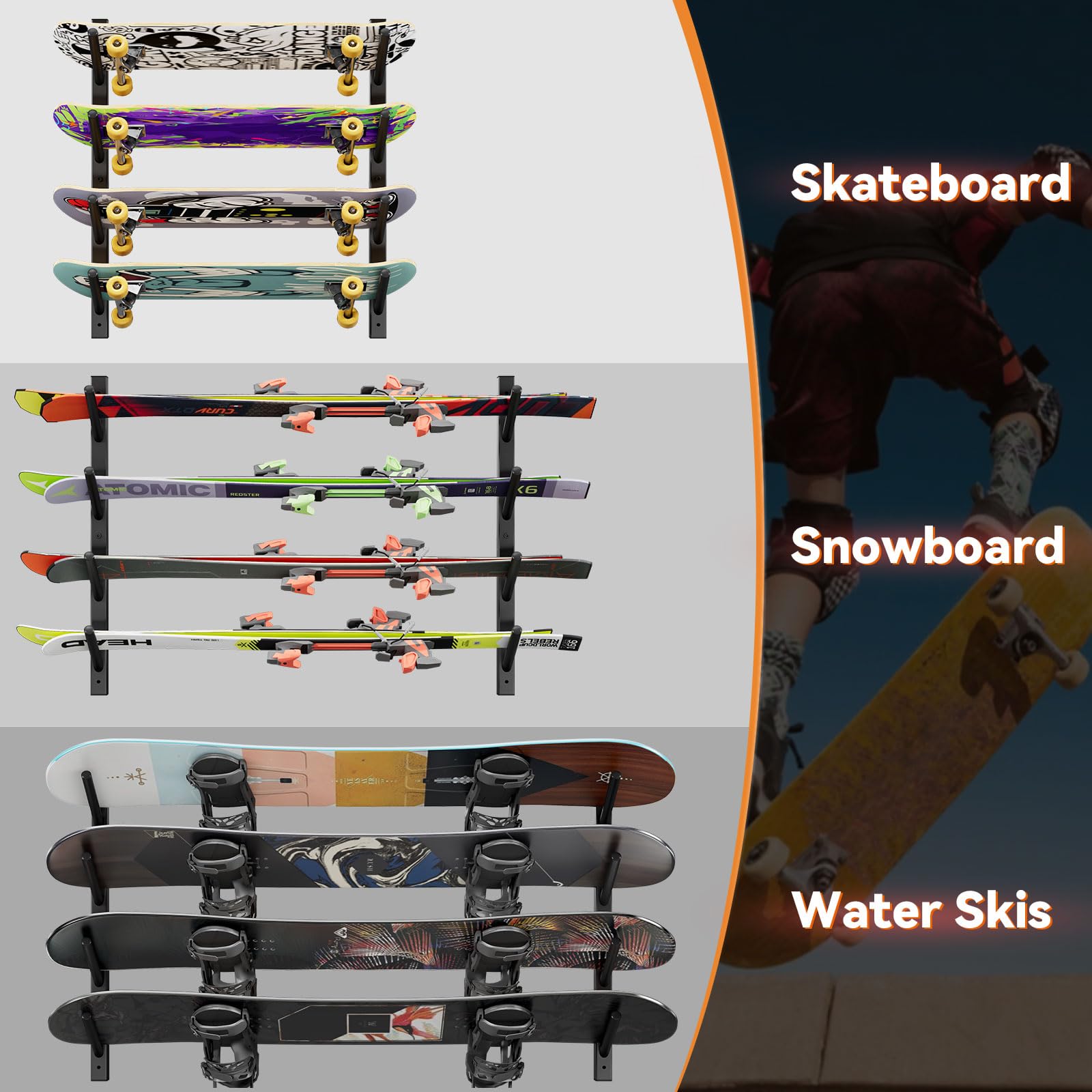 YMYNY Support mural pour skateboard UHSD002B