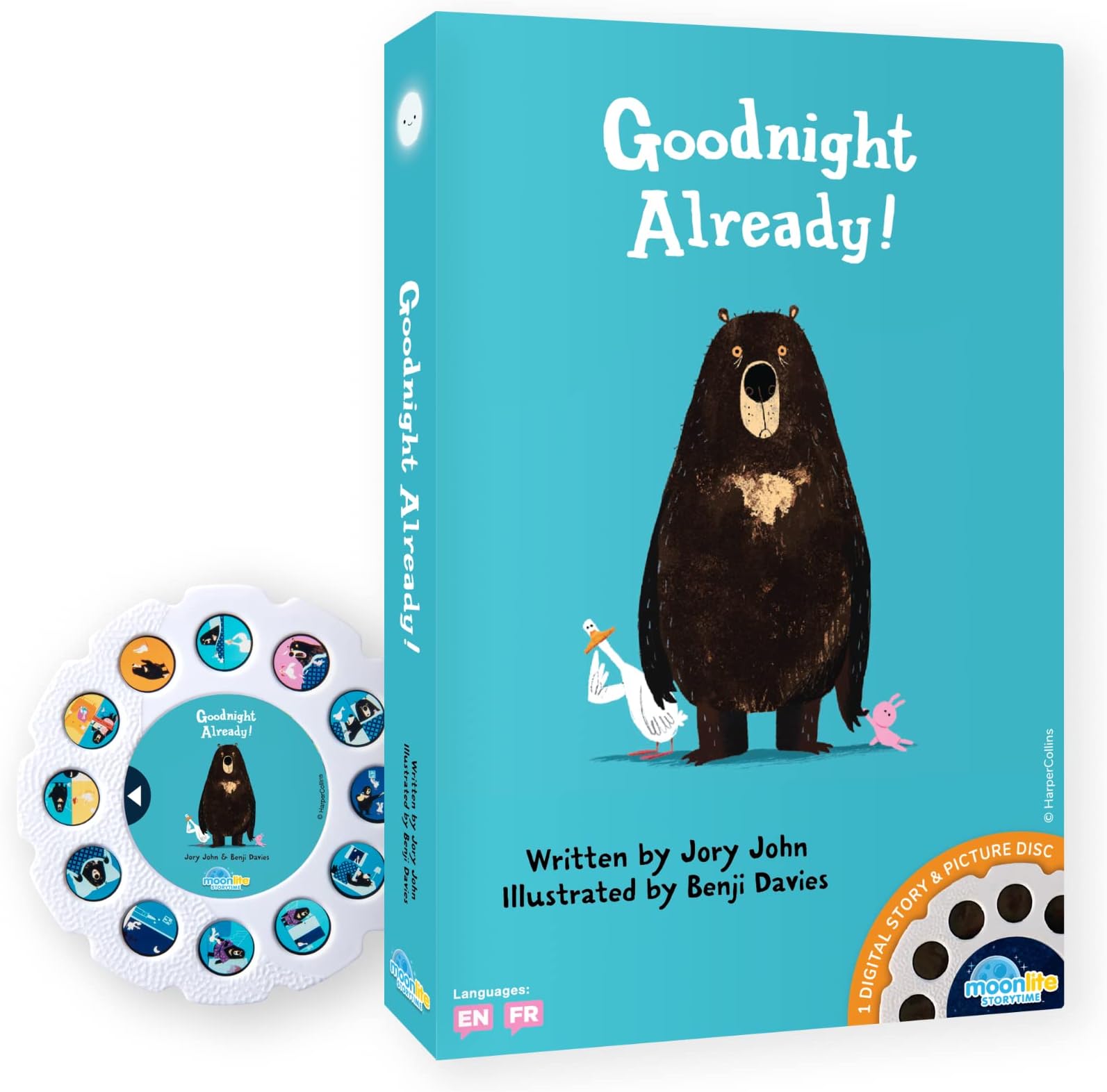 Storytime Goodnight Already Storybook Reel, A Magical Way to Read Together, Digital Story for Projector, Fun Sound Effects, Toddler Early Learning Toys Gifts for Kids Ages 12 Months and Up