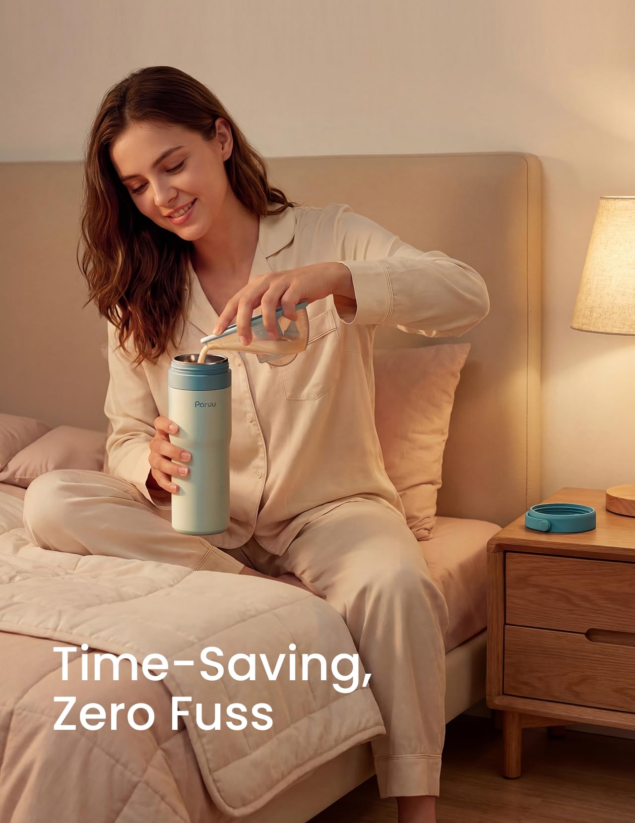 Paruu Portable Breast Milk Cooler, 304 Stainless Steel Breastmilk Chiller for 14–23H Cooling, 10-24oz Breastmilk Storage Container for Travel, Outdoor, New Moms Breastfeeding Essentials, Blue - 5