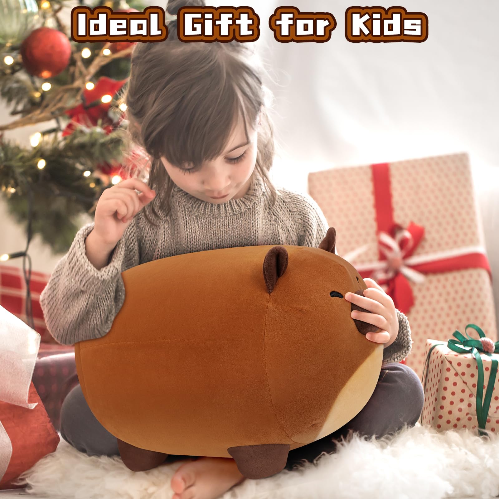 Cute Capybara Plush Stuffed Animal - 16'' Soft Toy, Pillow & Decoration Gift for Kids - Image 7
