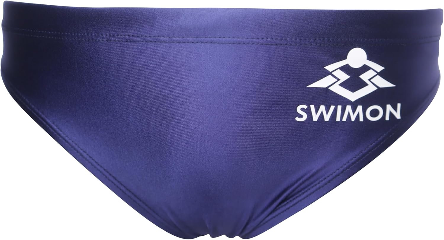 [SWIMON] 競泳水着 メンズ ボーイズ 100 ベーシック 無地 光沢 メタリック N2 競泳パンツ