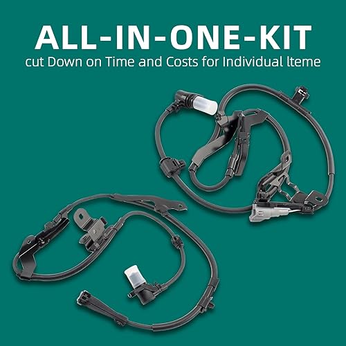 Miniatura 9 de AUTOKAY Sensor de velocidad de rueda ABS delantero izquierdo del lado del conductor y del pasajero derecho para Toyota Sequoia Tundra 2000-2007 2