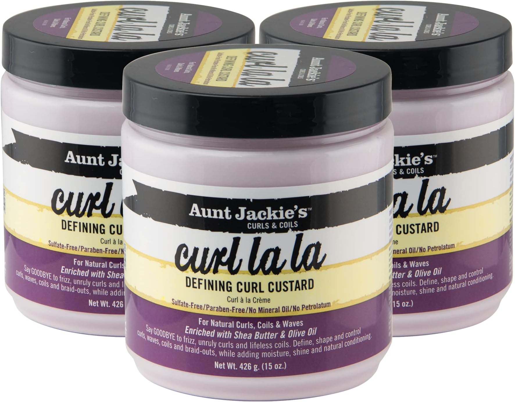 Curl La Defining Custard -15oz Jar, 443ml (Pack of 3)