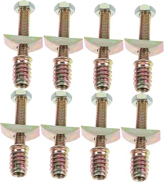 8sets Bed Frame Spare Parts Kit Threaded Pin Nuts for Crib Furniture Assembly Screws for Headboard and Footboard Attachment
