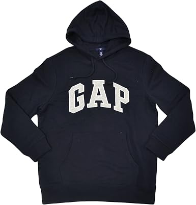 Mens Fleece Arch Logo Pullover Hoodie 