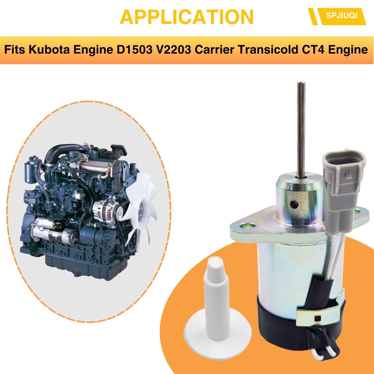 Solenoide de apagado de 12 V 1G939-60010 25-38773-00 240-22175 compatible con motor Kubota V2203 Carrier Transicold CT4