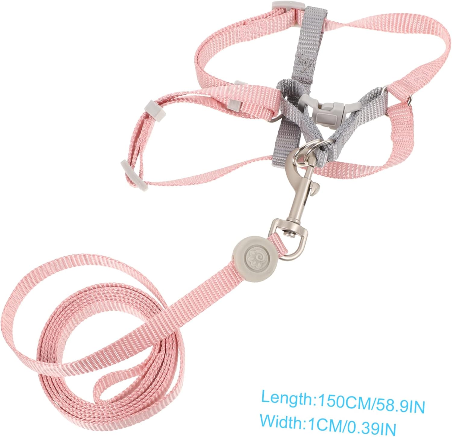 ORFOFE Fashionable Cat Harness Set Soft Nylon Adjustable for Cats Leash and Harness Kit