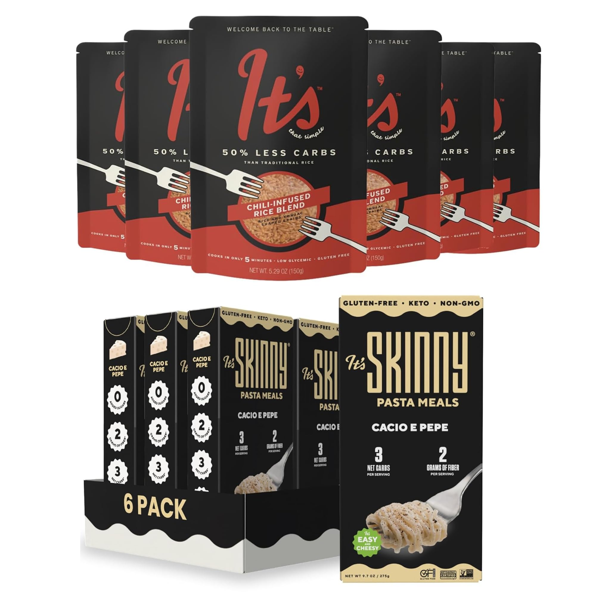 Its That Simple Spice Meets Cream Duo - Chili Infused Rice Blend Cacio e Pepe Bundle from Its