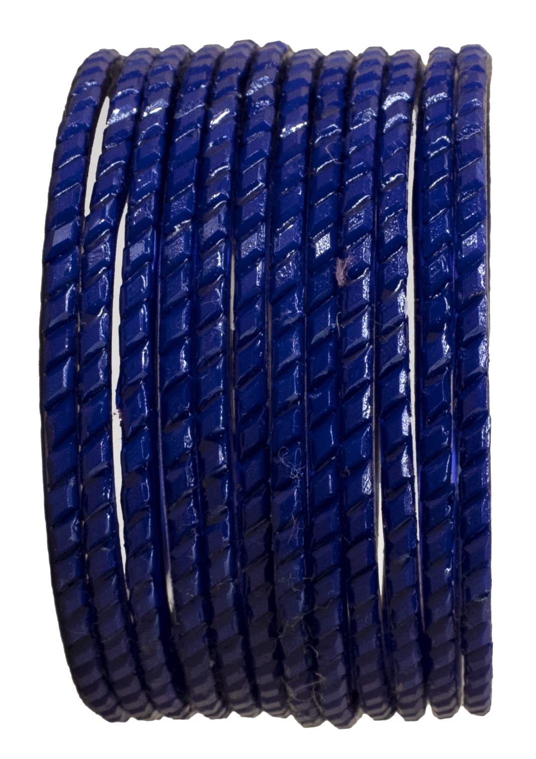 The Golden Cascade Glass Bangles for Women | Cutting Design Glass Bangle for Girls | Daily Use Chudi for Ladies/Audi (R Blue, Medium 2.6) (B0B5XBDS8Z) Amazon Price History, Amazon Price Tracker