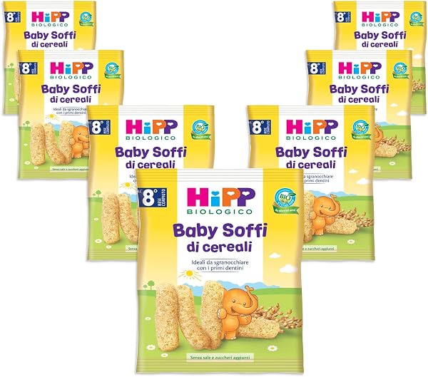 HiPP - Baby Soffi di Cereali Bio, 7 Confezioni da 30 g - 1