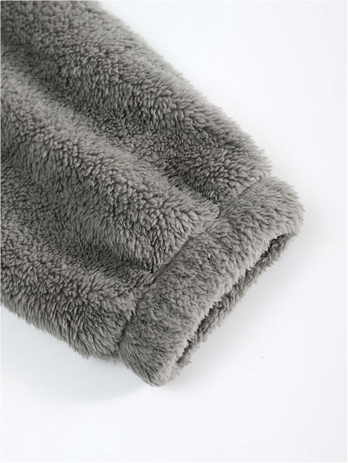 Verdusa Men's Fuzzy Hoodie Sweatshirts Embroidered Letters Furry Fleece Long Sleeve Pullover Tops Winter Clothes - Image 6