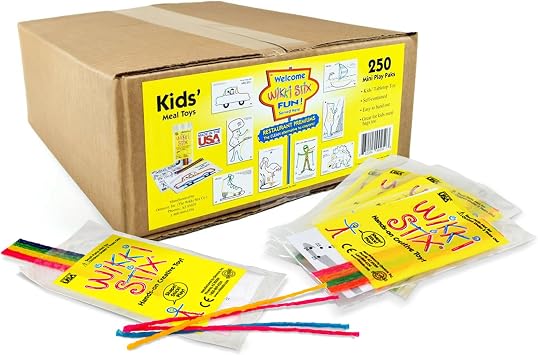 WikkiStix Mini Play Paks ، 250 paks فردية! رائع للمطاعم والحفلات والسفر والفصول الدراسية العطاء ، صنع في الولايات المتحدة الأمريكية!