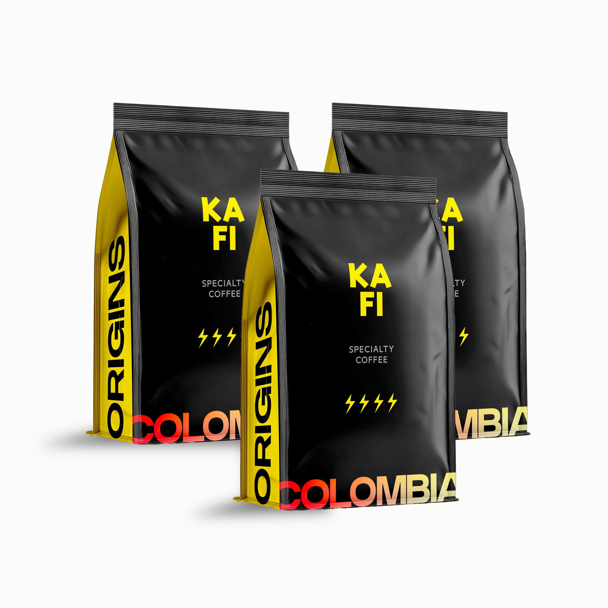 KAFI Café en Grano de Especialidad Colombia 1.5kg (3x500g) - 100% Arábica Natural - Notas de Fruta y Chocolate con Leche - Cuerpo Equilibrado - Ideal para Cafetera Superautomática y Molinillo