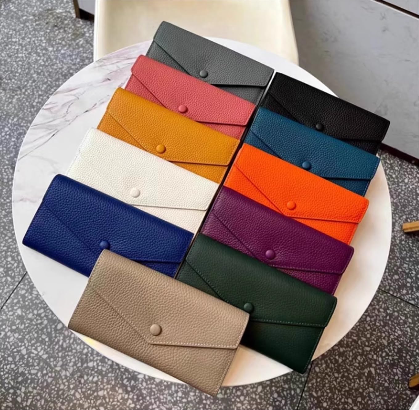 Funzione Di Contenimento Portafoglio Da Donna In Pelle Lungo Funzionale Borsa Di Grande Capacità Pochette Semplice Tasca Portamonete Per Viaggio Uso Quotidiano(Yellow)