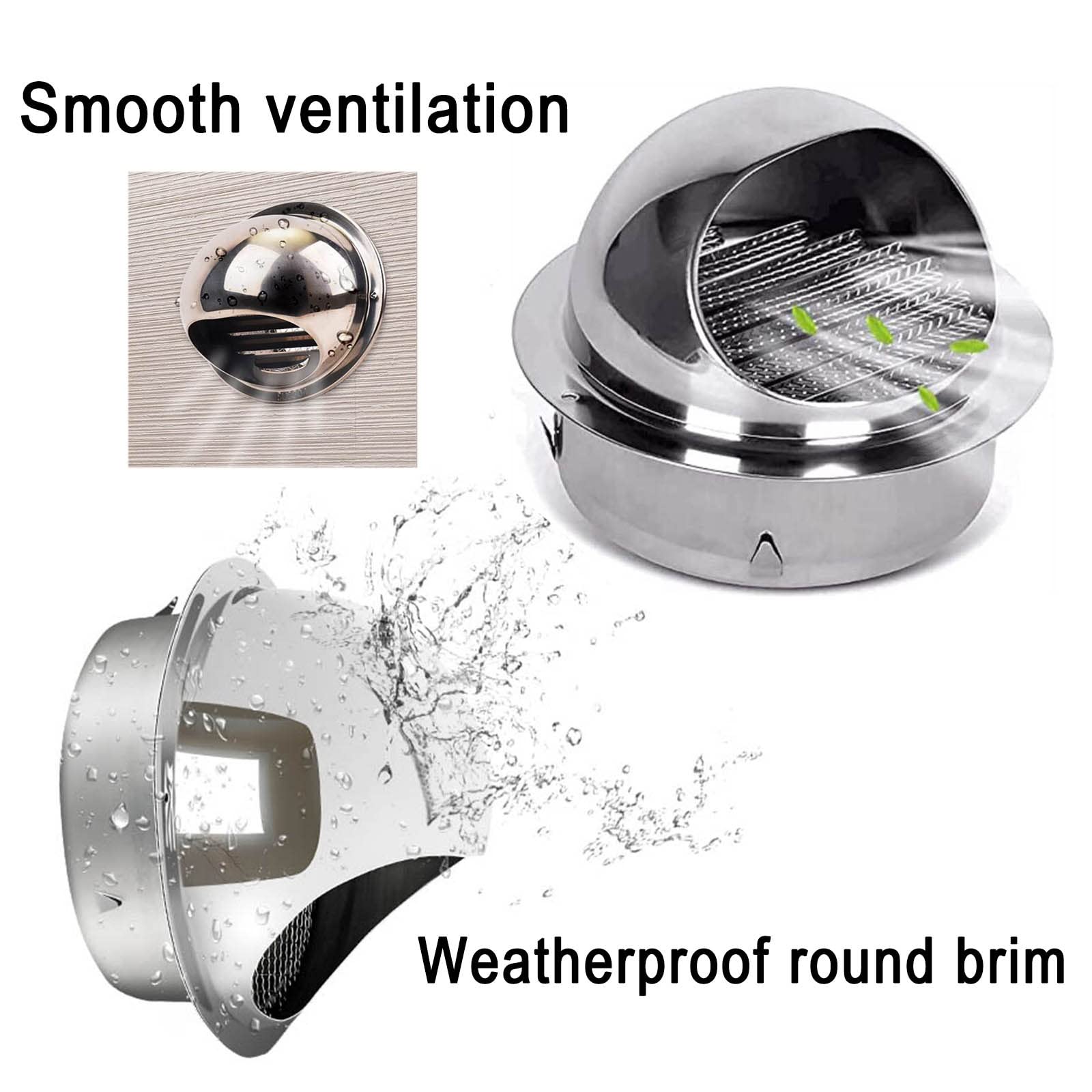 Rejilla De Ventilación Redonda De Acero Inoxidable, Tapa De Ventilación Con Malla Antis-insectos, Antis-bloqueo, Ventilación Fuerte, Rejilla Para Sistemas De Ventilación Para Oficina Cocina ( Color :