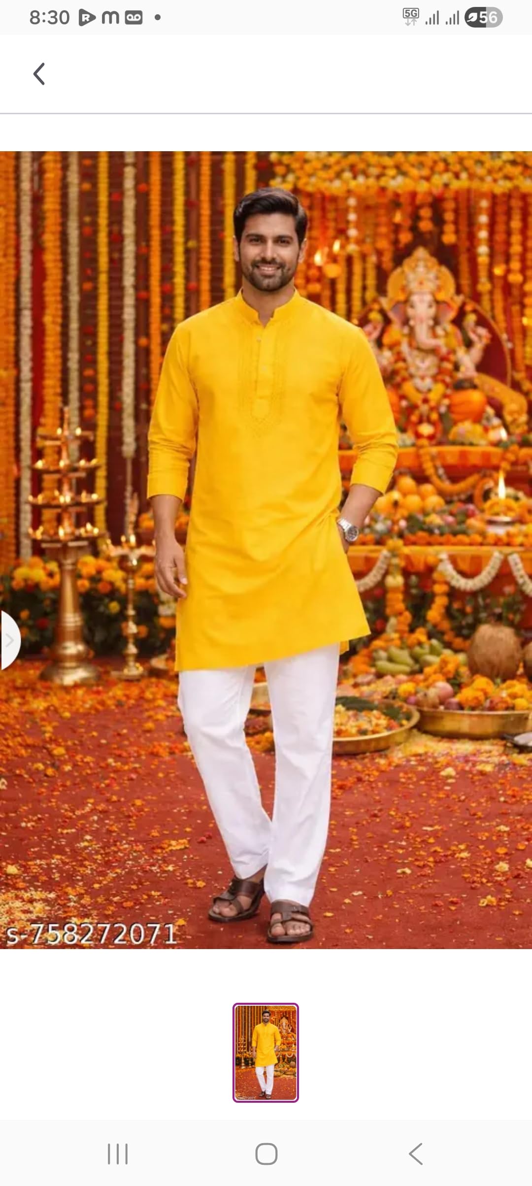 Men's Yellow Kurta Pyjama Set, Chikankari Embroidered, Traditional Ethnic Wear-picture-47