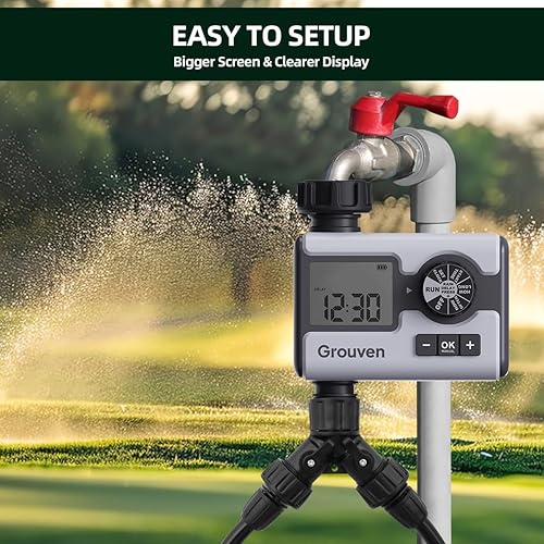 Miniatura 3 de Sistema de riego por goteo con temporizador de agua, kit de riego automático de conexión rápida con manguera de 12 pulgada, tubo de distribución de