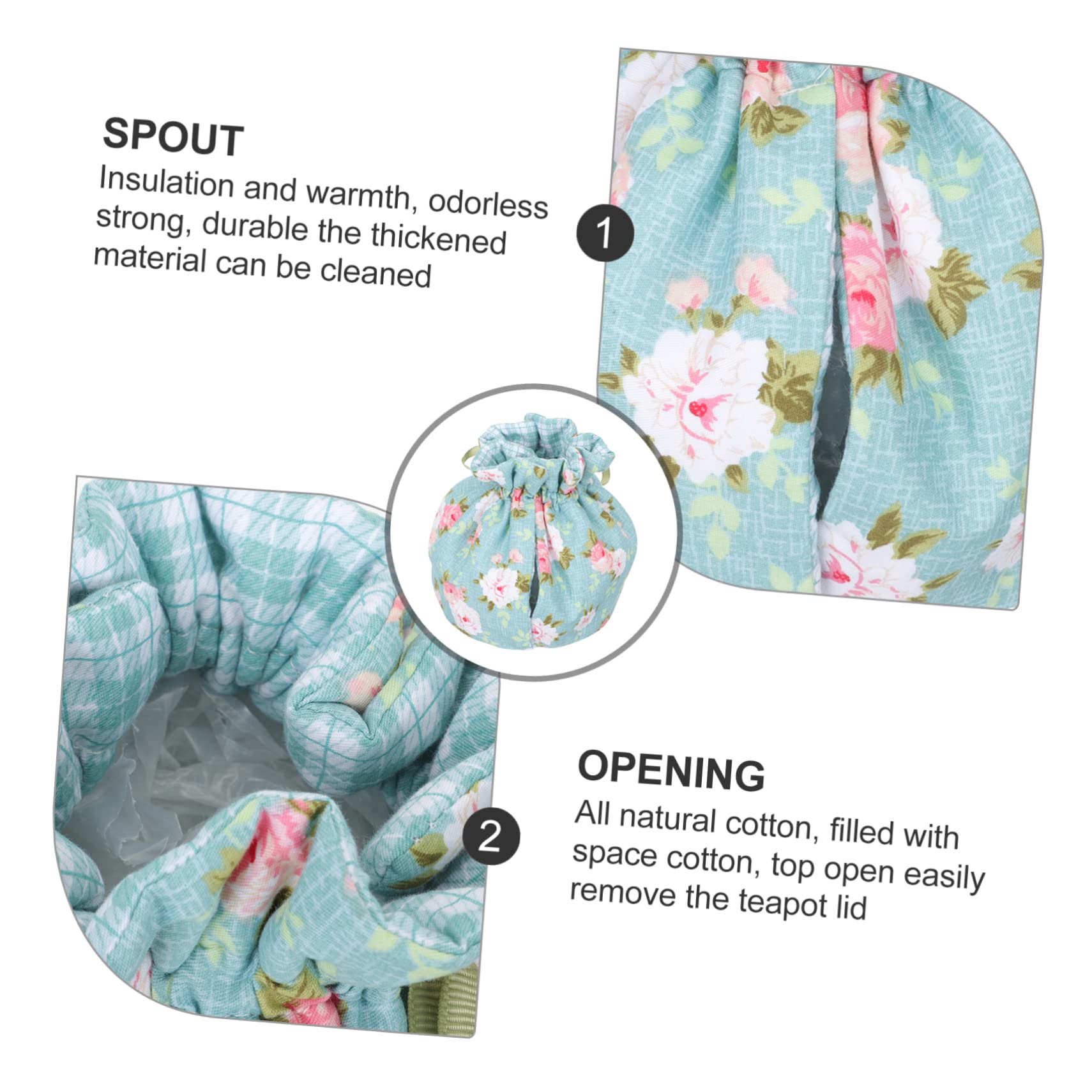 Cabilock 3pièces Housse De Théière Coton Imprimé Couvre-théière Résistante à Usure Isolante pour Thé Chaud Et Accessoire De Cuisine Élégant pour Maison