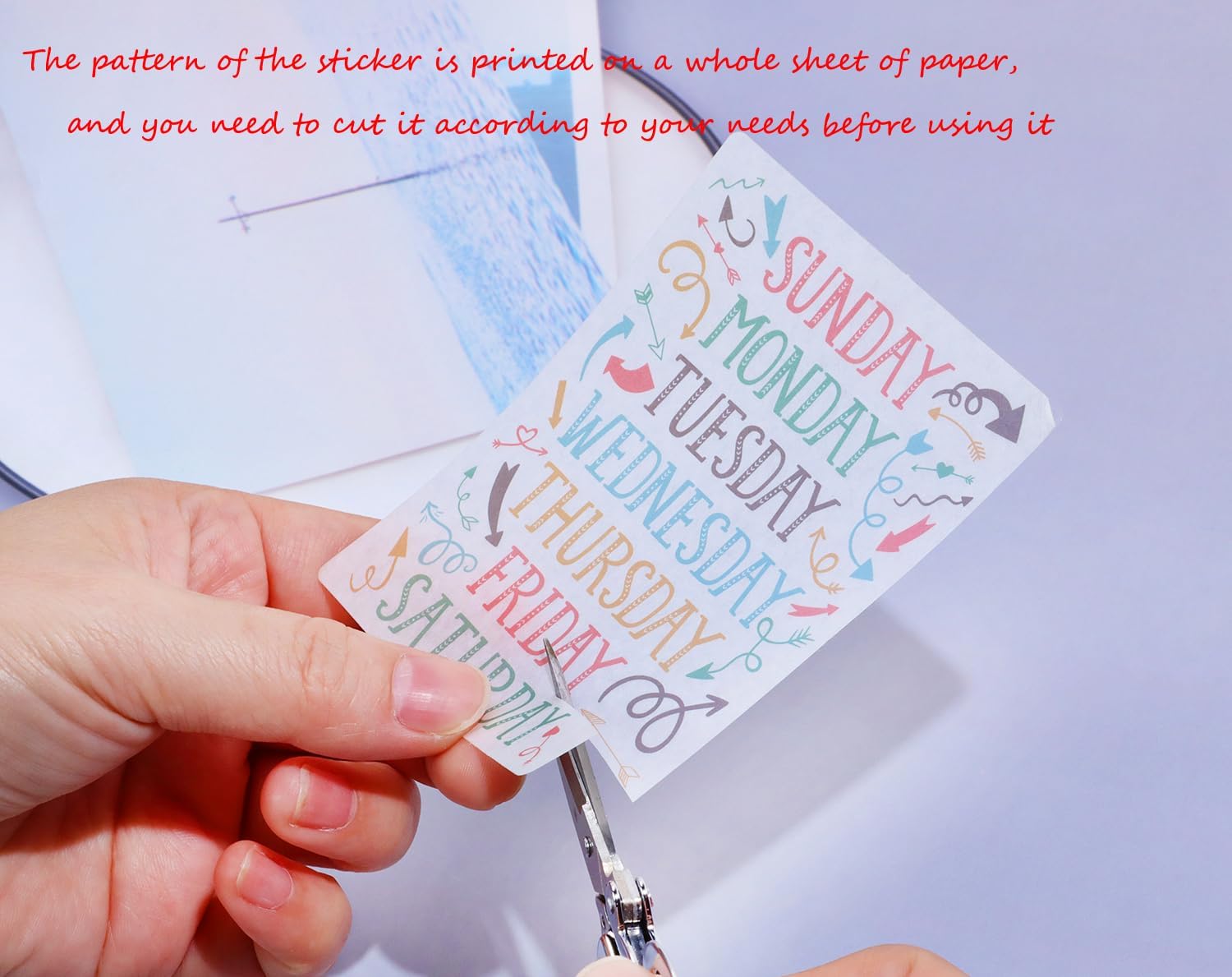 ONLYKXY 10 Sheets Week Label Sticker Monday to Sunday Self Adhesive Stickers Colorful Planner Stickers Tabs for Planners and Journals Scrapbooking Decorative Stickers image 2