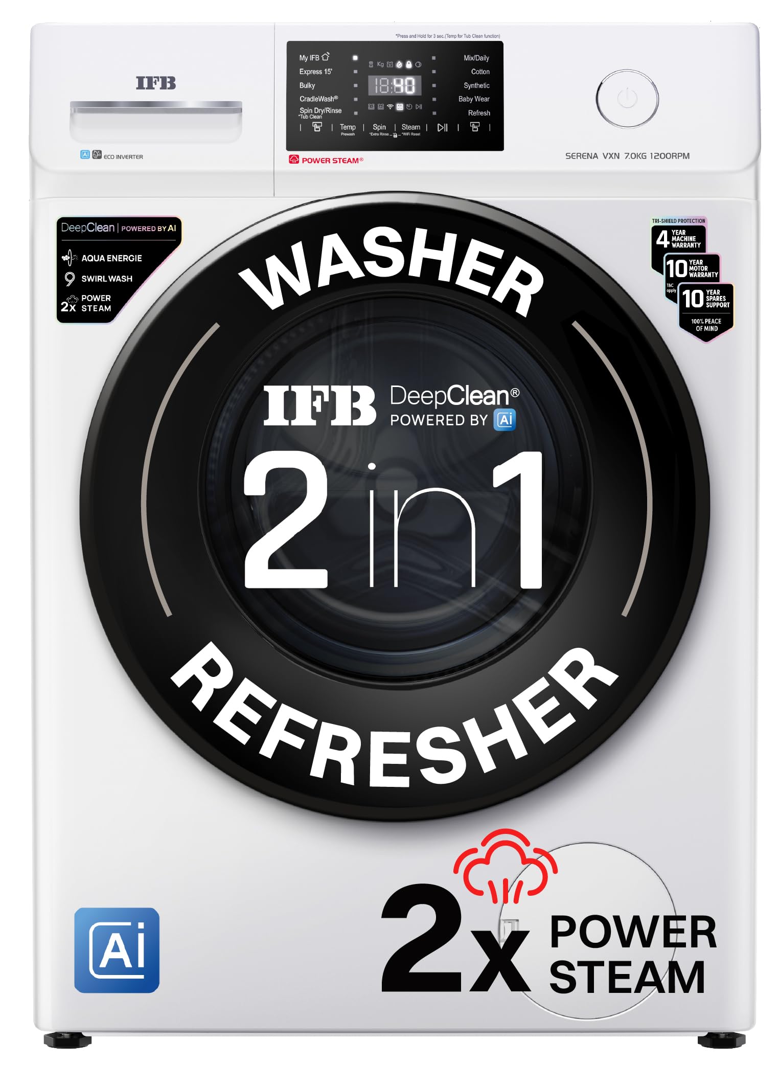 IFB SERENA VXN 7012 CMS 7 kg Front Load Washing Machine - Image 1