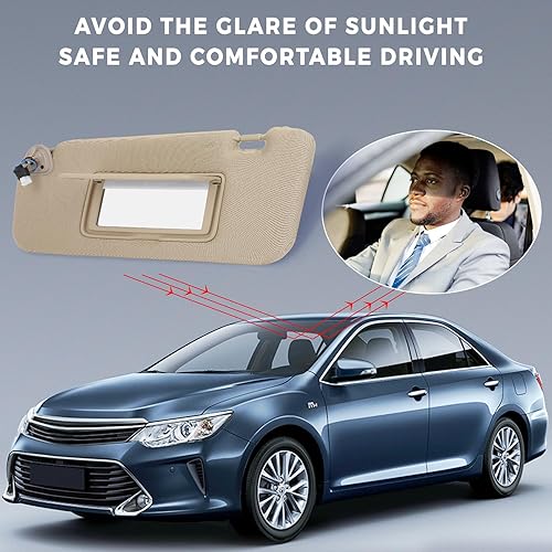 Miniatura 6 de SCITOO Left Driver Side Sun Visor Assembly fit for 2005-2013 for Chevrolet Cruze Black Car Sun Visor 8231006-LH with Sunroof